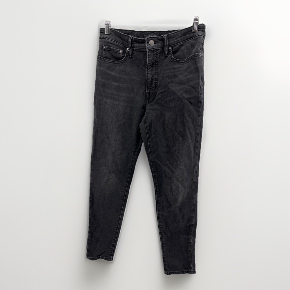Women's Ralph Lauren Black Jeans Size 6 Slim Fit Stretch Denim